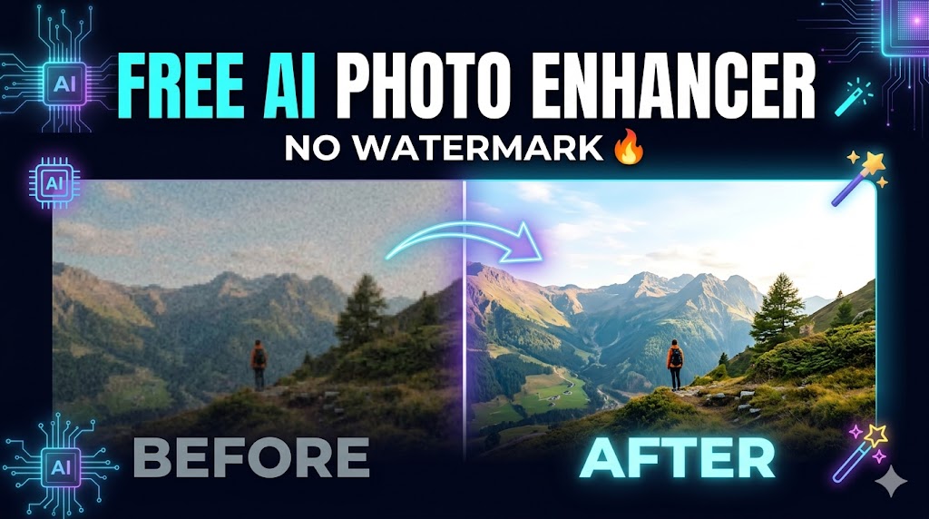 Best Free AI Photo Enhancer Tools (No Watermark) – Complete Guide (2026)