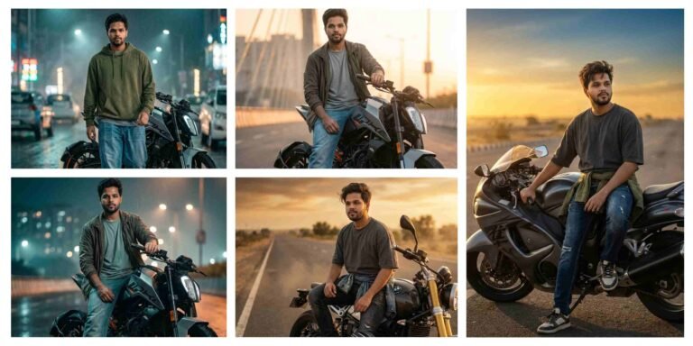 Biker AI Photo Editing Prompts | AI Image Generator for Business Marketing