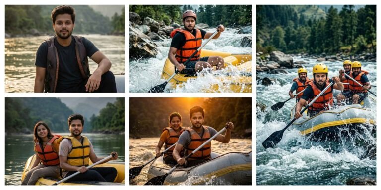 River Rafting AI Photo Editing Prompt | AI Image Generator for Business Marketing