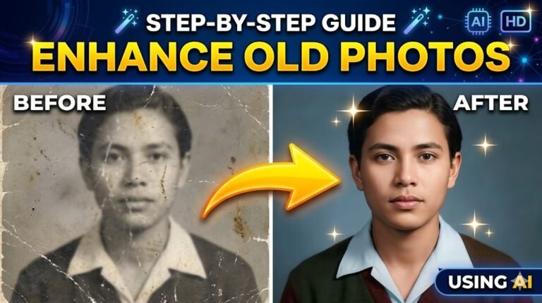 Step-by-Step Guide to Enhance Old Photos Using AI (Detailed Version)