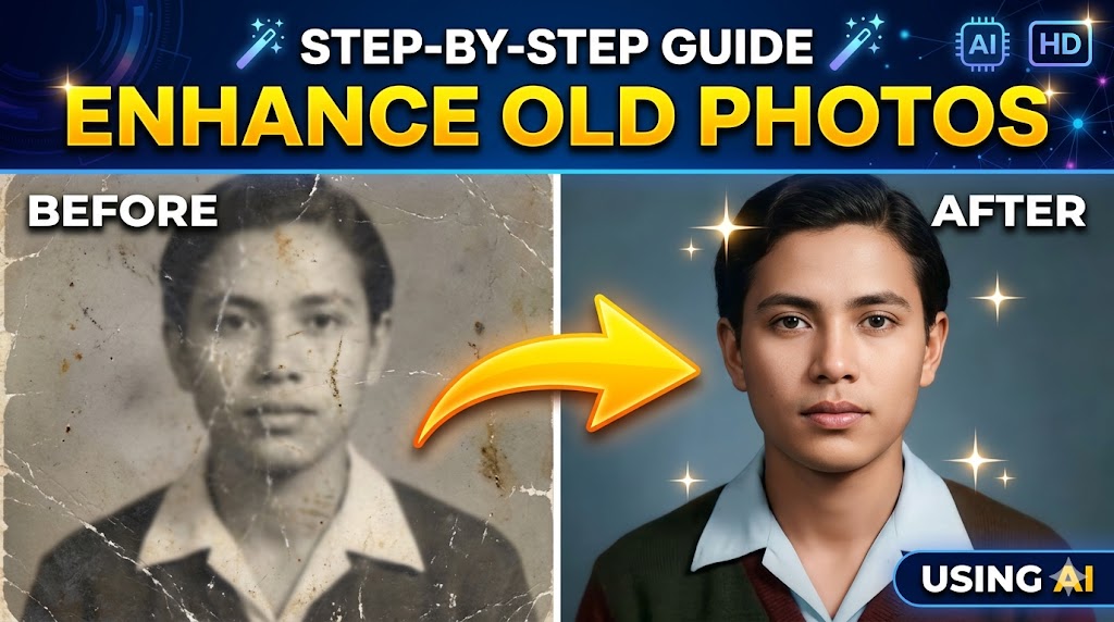 Step-by-Step Guide to Enhance Old Photos Using AI (Detailed Version)