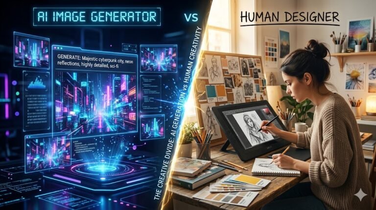 AI Image Generator vs Human Designer: The Future of Creative Design Battle
