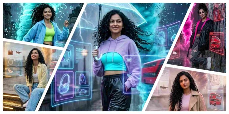 Dreamy Cyberpunk Girl Portrait AI Photo Editing Prompt | Gemini and ChatGPT