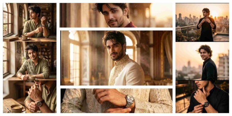 Elegant South Asian Kurta Portrait AI Prompt | AI Image Generator for Business Marketing