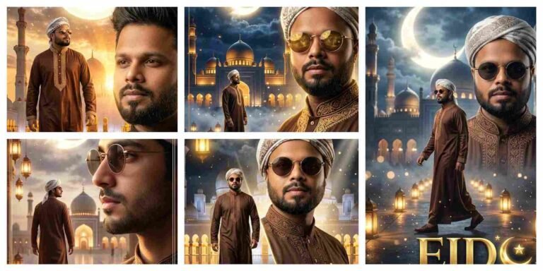 Epic Cinematic Eid Mubarak Greeting Card AI Prompt in 8K DSLR Style