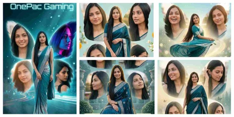 Instagram Viral Cinematic Saree Collage AI Prompt | AI Image Generator