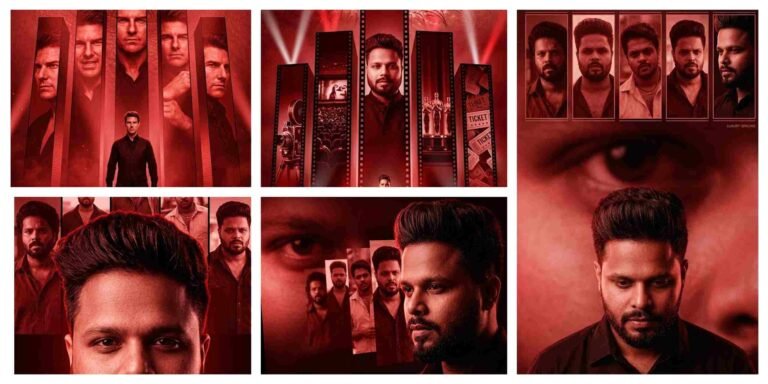 Ultra Realistic Red Monochrome Cinematic Tribute Poster Editorial Masterpiece AI Prompt