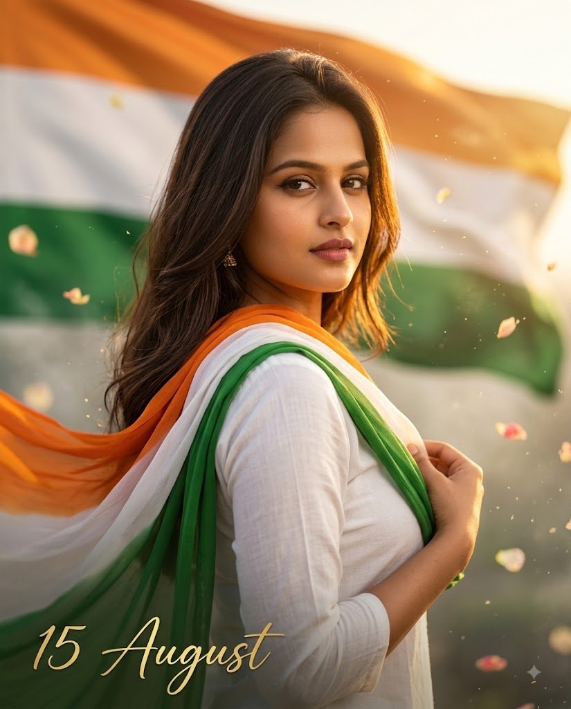 Hi, I’m Emtiaz Hussain, and if you’re looking for Gemini prompts for Independence Day photos that actually look cinematic and premium on Instagram, these are worth saving. I’ve created five copy-paste AI photo editing prompts featuring elegant white outfits, flowing Indian tricolor dupattas, powerful patriotic poses, golden-hour lighting, and ultra-realistic cinematic details. Each prompt has a different look and composition while keeping the same natural face identity, and every one is ready to paste directly into Gemini AI for stunning 15 August portraits.