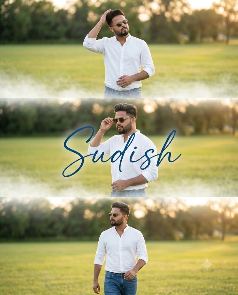 Ultra-Realistic 3-Frame “Sudish” Fashion Collage – Gemini Prompt